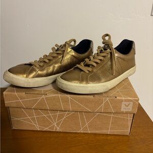 Veja gold tennis shoes